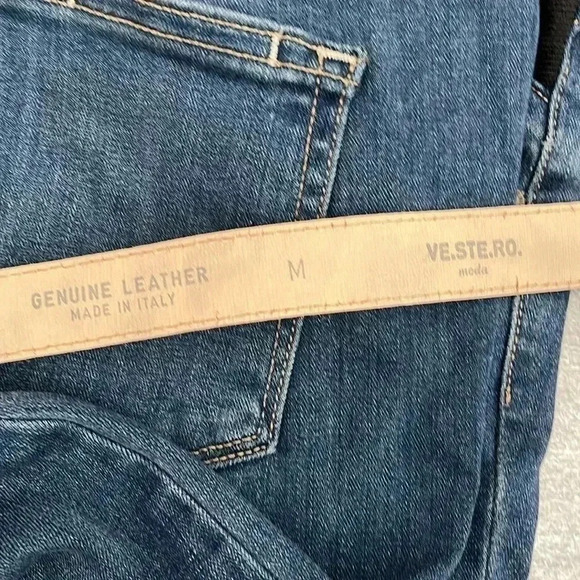 ❤️FREE ❤️Girls Vero Moda Blush Pink Leather Belt-Silver Tone Jewelled Buckle - Picture 3 of 5